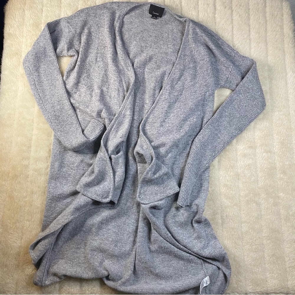 LUMIERE Open front sweater Gray small